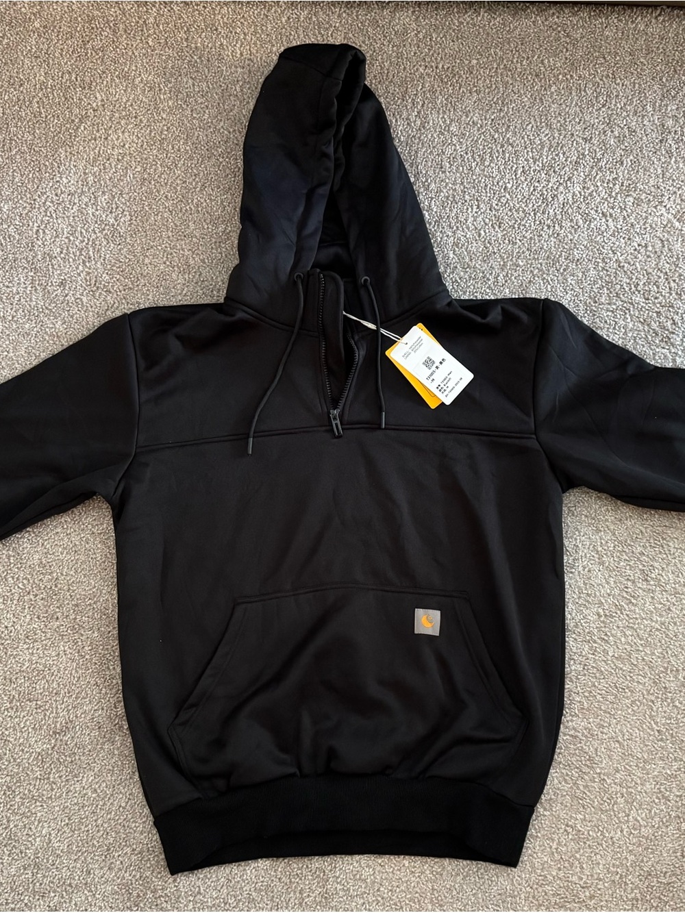 Men’s Urban Outdoor Black Hooded Pullover Sweatshirt